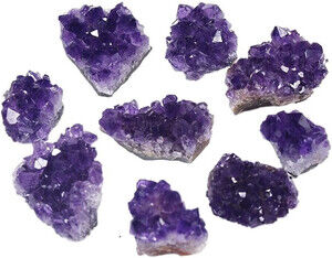 Natural Raw Amethyst Quartz Purple Crystal Cluster Healing‎ Stones Size : 30-40g